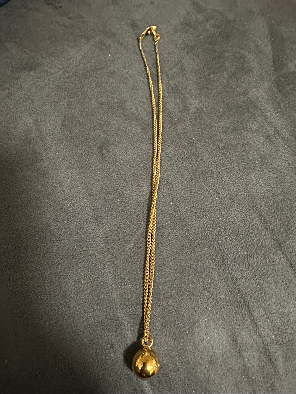 CHANEL Gold Tone Globe Pendant Necklace - Picture 5 of 9